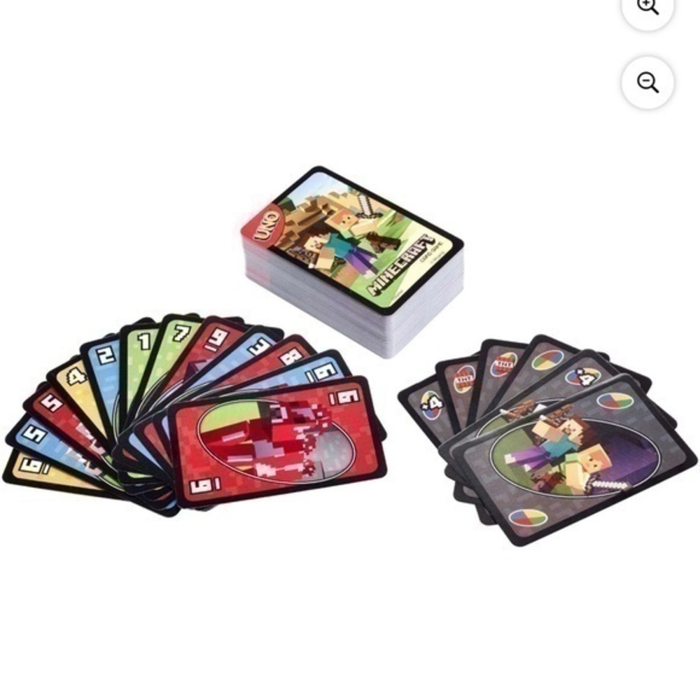 5/$25 Mattel Games Minecraft Uno Video Game Themed Cards